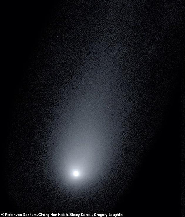 2019年11月24日，耶鲁大学的一个钻研小组应用凯克天文台的矮分别率成像光谱仪拍摄到了这张鲍里索夫彗星的“特写”图像