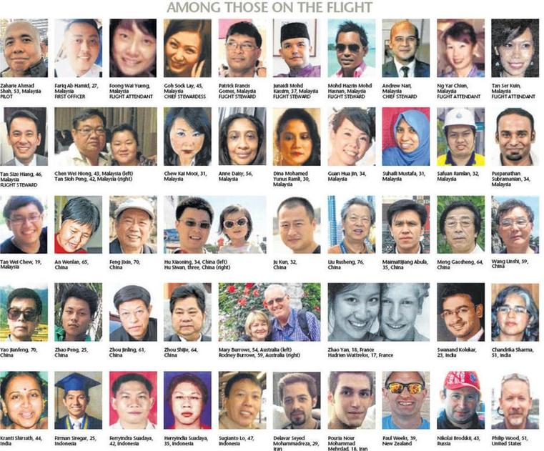 马航上的八名科学家 马航MH370罹难者照片名单