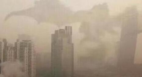 北京雾霾巨型不明生物疑似中国龙