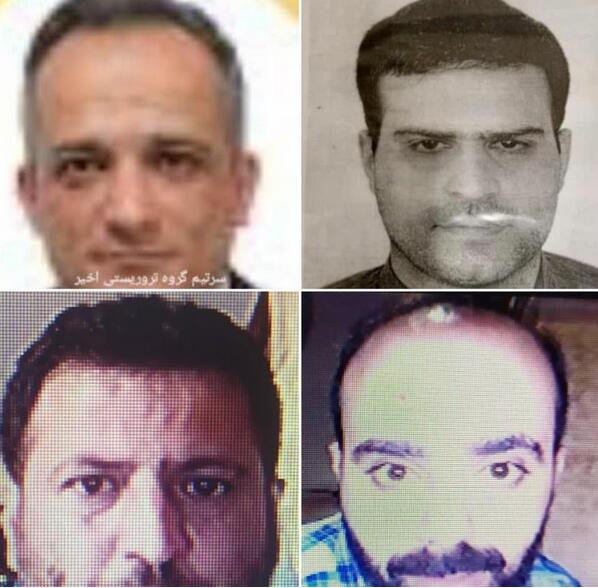 伊朗颁布残害核科学家4名嫌犯照片（图）