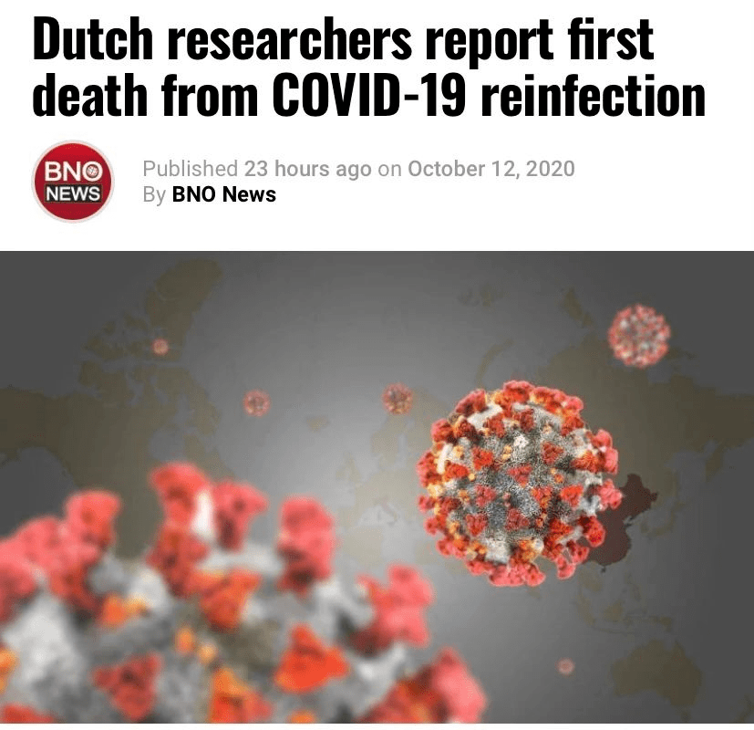 荷兰女子第二次确诊新冠后牺牲,二次感受病毒基因没有共